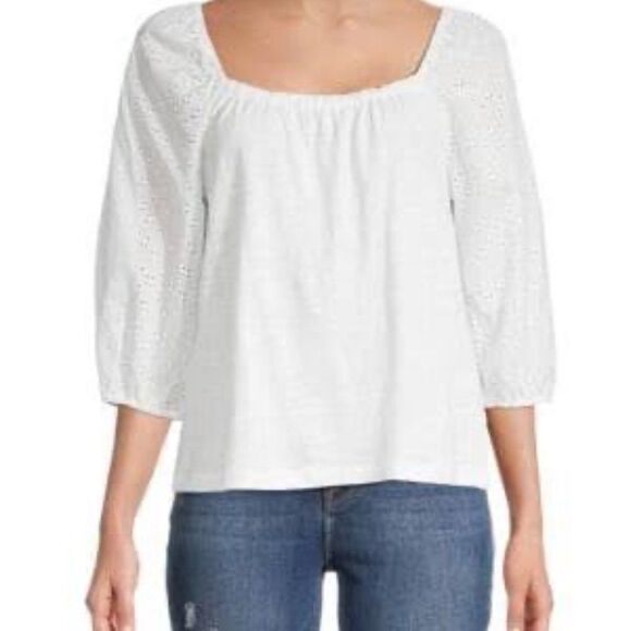 Sanctuary White Zooey Puff sleeves top, size 2X - Picture 1 of 4